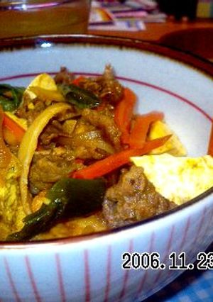 カレー味の野菜いっぱい牛丼-レシピのメイン写真