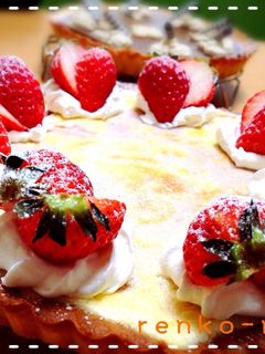 苺のマーブル♡ベイクドチーズケーキタルト-レシピのメイン写真