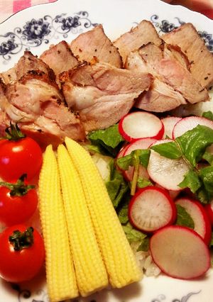 ポークサラダご飯-レシピのメイン写真