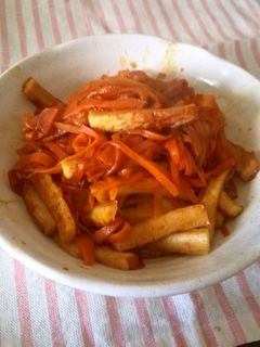 にんじんとちくわのカレー炒め-レシピのメイン写真