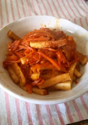 にんじんとちくわのカレー炒め-レシピのメイン写真