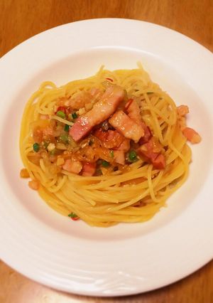 ベーコンと新玉葱の和風ペペロンチーノ-レシピのメイン写真