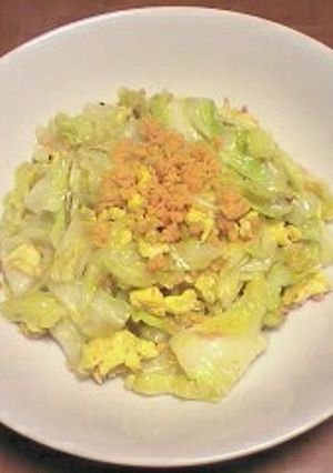 キャベツと鮭フレークの炒め物-レシピのメイン写真