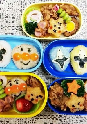 ニンニンジャー&アンパンマン☆キャラ弁！-レシピのメイン写真