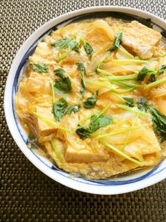 節約簡単!麺つゆで絹厚揚げの卵とじ-レシピのメイン写真