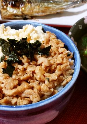豆腐入り☆鳥そぼろ二色丼-レシピのメイン写真