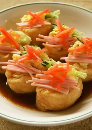 マルちゃん正麺で☆お稲荷冷やし中華-レシピのメイン写真