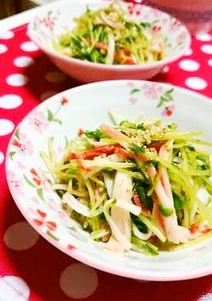 豆苗とかにかまのナムル-レシピのメイン写真