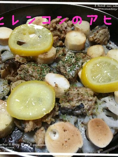 花粉症改善♪さば缶とレンコンのアヒージョ-レシピのメイン写真