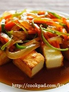 野菜たっぷり☆厚揚げの甘酢あんかけ-レシピのメイン写真