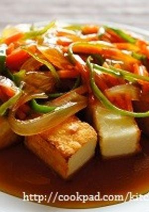 野菜たっぷり☆厚揚げの甘酢あんかけ-レシピのメイン写真