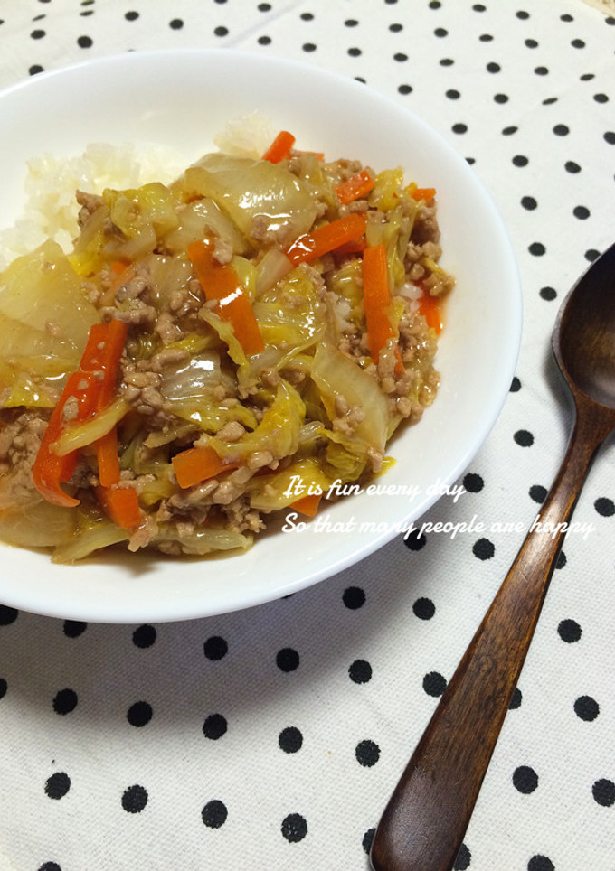 白菜とひき肉の炒め物-レシピのメイン写真
