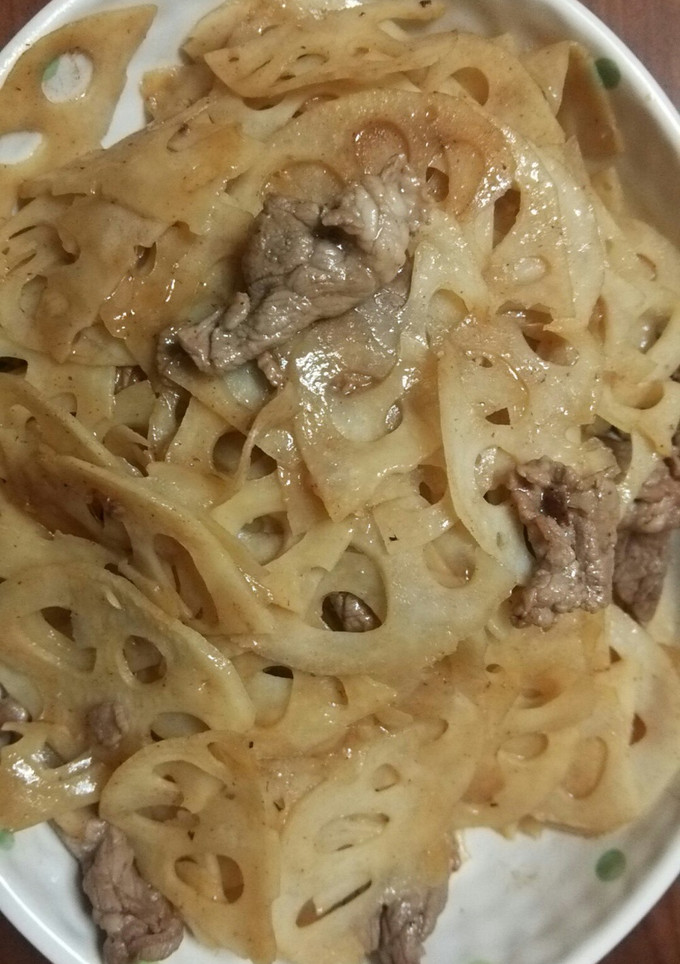 牛肉と蓮根の炒めあえ-レシピのメイン写真