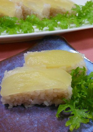 風味豊かなラフランスの漬物の押し寿司-レシピのメイン写真