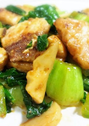 めかじきとチンゲン菜のカレー炒め-レシピのメイン写真
