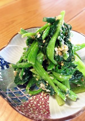 ほうれん草のごま味噌和え-レシピのメイン写真