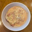 トマトクリームチーズパスタ