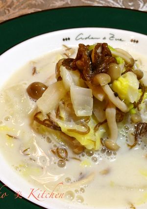 白菜としめじの豆乳クリーム煮-レシピのメイン写真