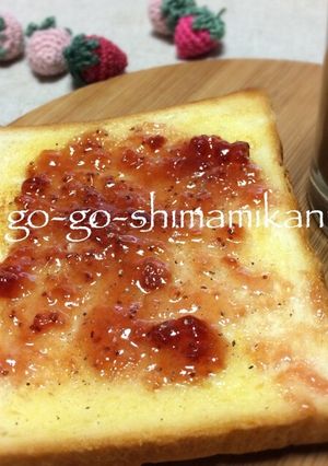 ✿ブラックペッパーいちごジャムトースト-レシピのメイン写真