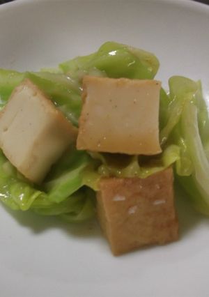 厚揚げとキャベツのオイスターソース炒め-レシピのメイン写真