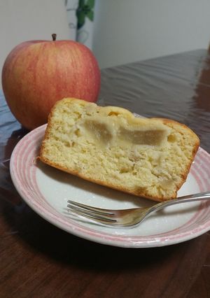 リンゴのもちもちしっとりケーキ♡-レシピのメイン写真