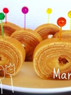 卵焼き器でまきまきしっとりバームクーヘン-レシピのメイン写真