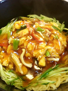 かに玉あんかけ冷麺-レシピのメイン写真