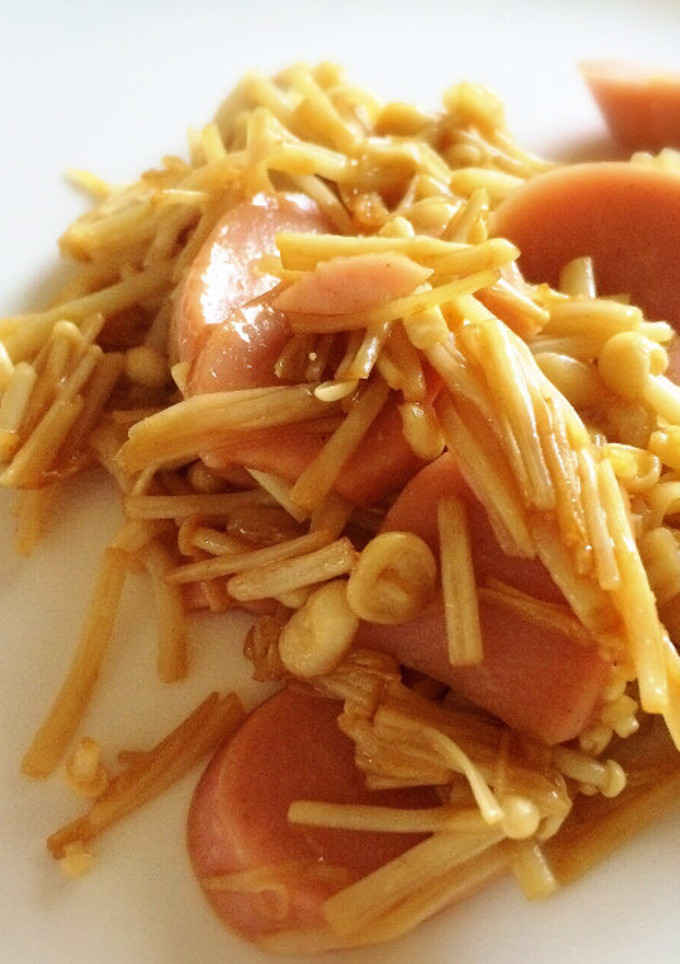 ソーセージとえのきの麺つゆマヨ炒め-レシピのメイン写真