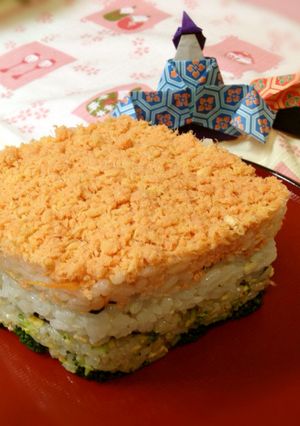 ひな祭り押し寿司・ひし餅ふう・簡単-レシピのメイン写真