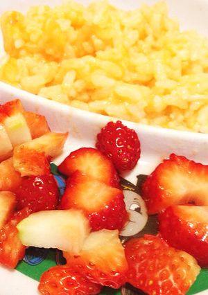 離乳食＊人参ごはんの粉チーズがけ-レシピのメイン写真