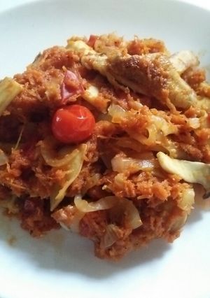 チキンとすりおろし人参のケチャップ炒め-レシピのメイン写真