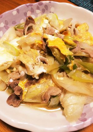 【残り物で】長ネギと豚肉の卵とじ-レシピのメイン写真