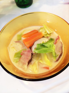 簡単!野菜たっぷり、あっさり豆乳スープ♪-レシピのメイン写真