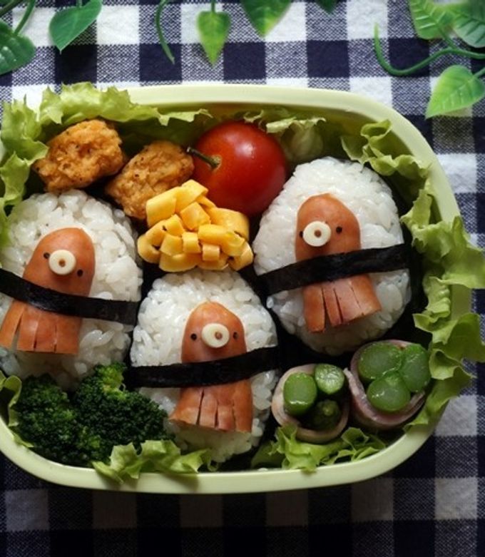 ヘアゴム　ベビーヘアクリップ　おにぎり　タコさんウィンナー　ちびおにぎり