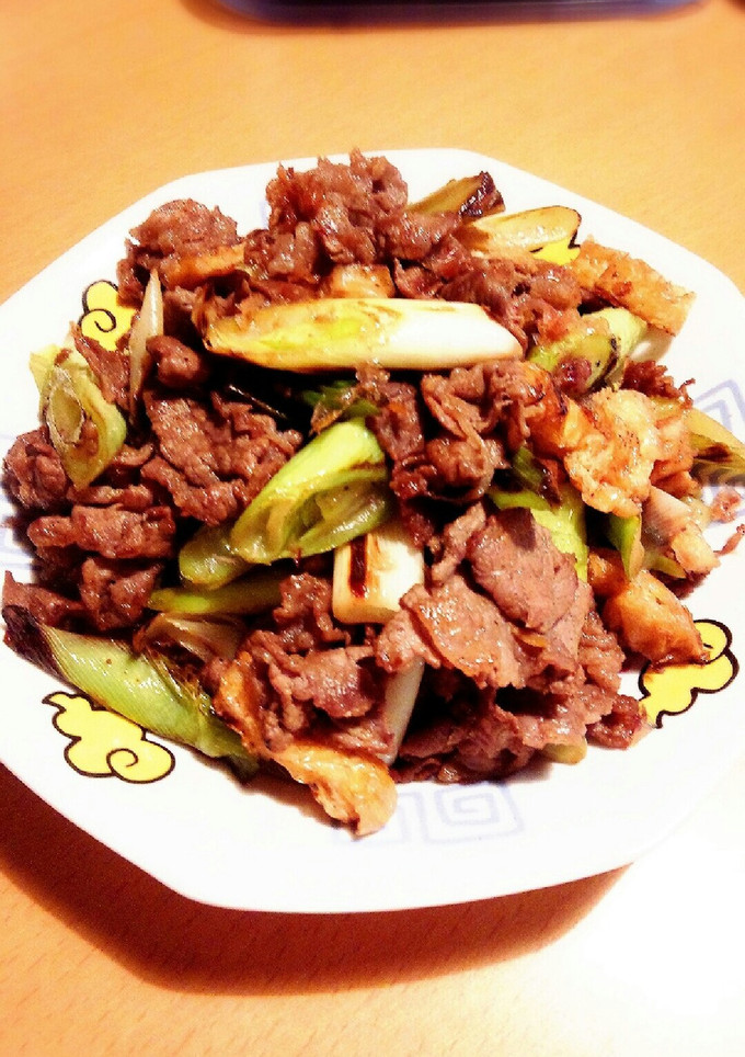 焼き葱、油揚げと牛コマのオカカ炒め❢-レシピのメイン写真