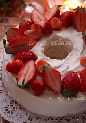 クリスマスリースのシフォンケーキ♪-レシピのメイン写真