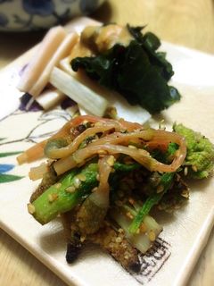 春の味 フキノトウとつくしの胡麻和え-レシピのメイン写真