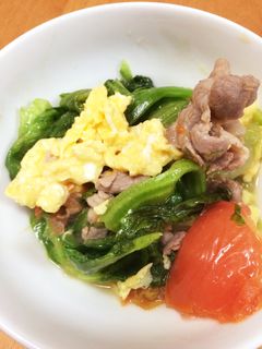 豚肉とトマトとレタスの中華炒め-レシピのメイン写真