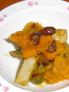 蓮根の南瓜煮-レシピのメイン写真