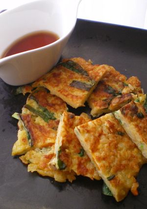 残り物10番勝負！お冷ご飯でニラチヂミ-レシピのメイン写真