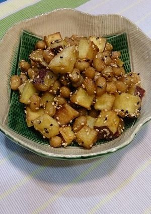 みんな大好きっ☆大豆とお芋の甘辛和え☆-レシピのメイン写真