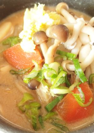 こく旨野菜キノコタップリ豆乳仕立の味噌汁-レシピのメイン写真