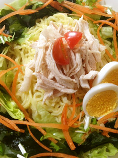 たっぷりサラダ&鶏むね肉の冷し中華-レシピのメイン写真