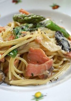 スモークサーモンのクリームソースパスタ-レシピのメイン写真