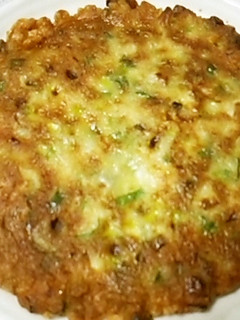 塩辛消費に♪塩辛と長葱の大きなお焼き♪-レシピのメイン写真