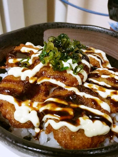 肉無し男メシ!ソースマヨたくあん唐揚げ丼-レシピのメイン写真