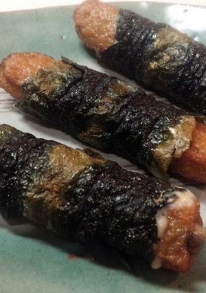 熱々をぜひ♪ごぼう天の海苔チーズ腹巻き-レシピのメイン写真