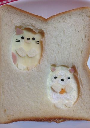 サンドイッチすみっこぐらし♡ねこ-レシピのメイン写真