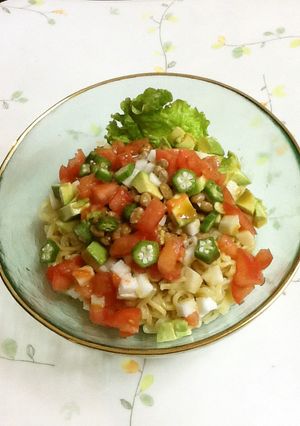 ゴマだれに納豆が合う❤️冷やし中華-レシピのメイン写真