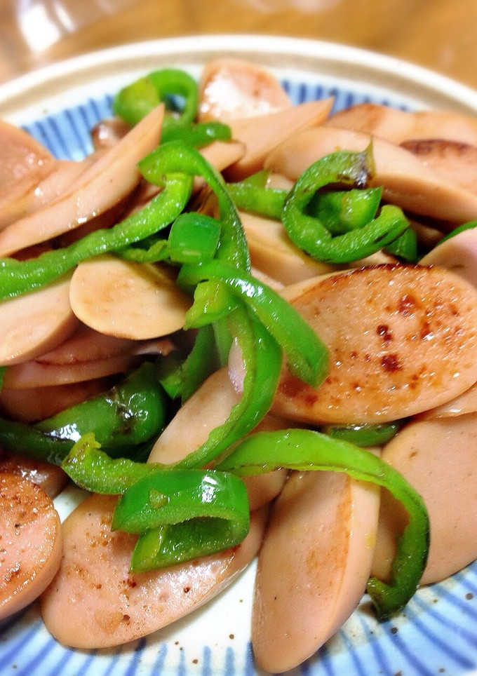 ピーマンと魚肉ソーセージの甘辛炒め-レシピのメイン写真
